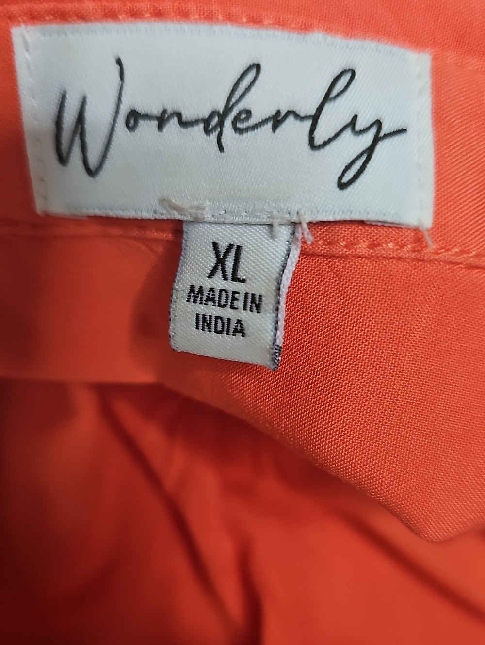 Wonderly Bright Orange V-Neck Long Sleeve Tunic - Picture 6 of 7